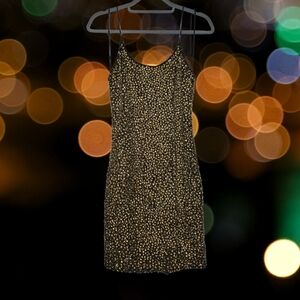 Alice + Olivia Black and Gold Mini Dress